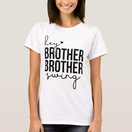 Broer Broeder Swing, Baseball Gift T-Shirt (Voorkant)
