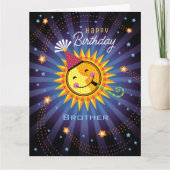 Broer Celestial Sun Gelukkige Verjaardag Bedankkaart (Voorkant)