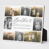 Broer dankbaar voor elk moment fotocollage fotoplaat (Zijkant)