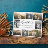 Broer dankbaar voor elk moment fotocollage fotoplaat (Zijkant)