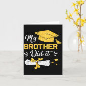Broer deed grappige afstuderen trotse broer kaart (Gele Bloem)