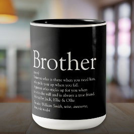 Broer Definitie Modern Plezier Tweekleurige Koffiemok