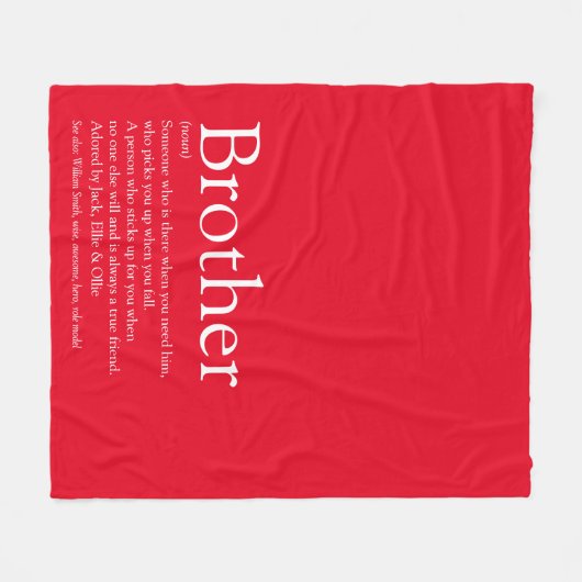 Broer-definitietabel Modern Red Fun Fleece Deken (Voorkant (Horizontaal))