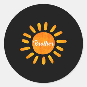 Broer eerste reis rond de zon familie vakantie ronde sticker