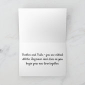 *** BROER EN BRUID *** LIEFDE VOOR JOU OP TROUWDAG KAART (Binnen)