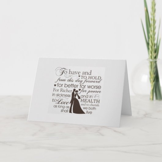 *** BROER EN BRUID *** LIEFDE VOOR JOU OP TROUWDAG KAART (Voorkant)