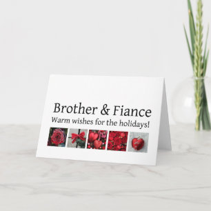 broer en fiance Vrolijke Kerstkaart Feestdagen Kaart