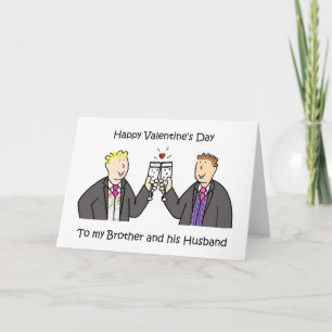 Broer en man Valentijn Feestdagen Kaart