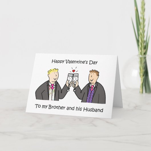 Broer en man Valentijn Feestdagen Kaart (Voorkant)