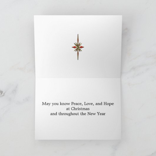 Broer en partner, Kerstman en rendier Feestdagen Kaart (Binnen)