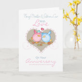 Broer en schoonzus Jubileum Kaart met liefde (Gele Bloem)