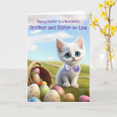 Broer en schoonzus Pasen Cute Kaart (Gele Bloem)
