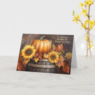 Broer en schoonzus Prettig Thanksgiving Kaart