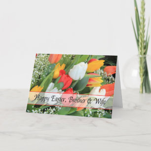 Broer en vrouw: Happy Easter Feestdagen Kaart