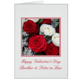 Broer en vrouw Happy Valentijnsdag Rozen (Voorkant)