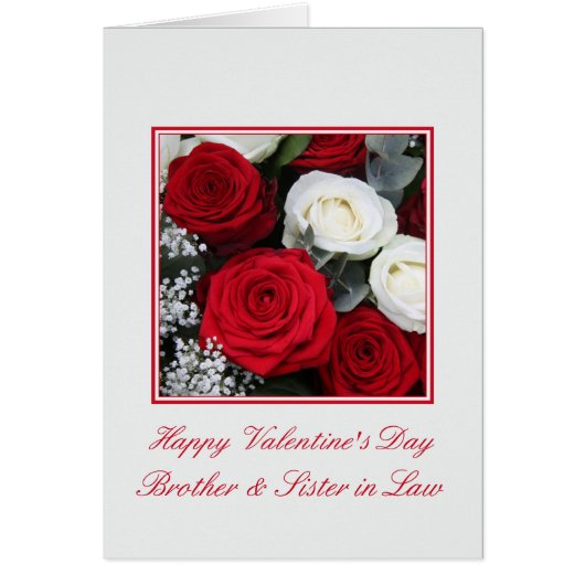 Broer en vrouw Happy Valentijnsdag Rozen (Voorkant)