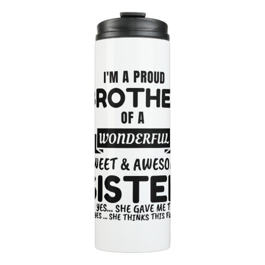 Broer en zijn Geweldige zuster Thermosbeker (Voorkant)