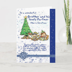 Broer en Zijn Kerstkaart van de Partner Feestdagen Kaart