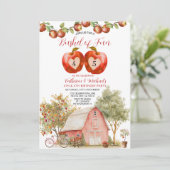 Broer en zus Bushel van Fun Birthday Apple Kind Bi Kaart (Staand voorkant)