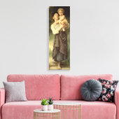 Broer en Zus door William Adolphe Bouguereau Canvas Afdruk (Insitu (Woonkamer))