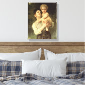 Broer en Zus door William Adolphe Bouguereau Canvas Afdruk (Insitu (Slaapkamer))