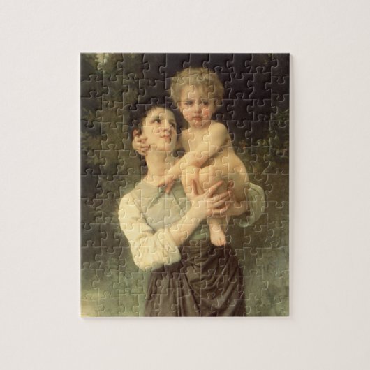 Broer en Zus door William Adolphe Bouguereau Legpuzzel (Verticaal)