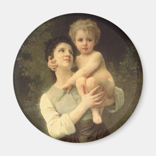 Broer en Zus door William Adolphe Bouguereau Magneet (Voorkant)