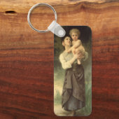 Broer en Zus door William Adolphe Bouguereau Sleutelhanger (Voorkant)