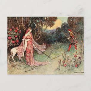 Broer en zus Grimm - sprookje Warwick Goble Briefkaart
