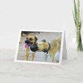 Broer en Zus, Hond Portret Kaart (Voorkant)