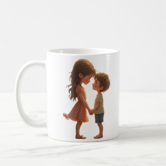 Broer en zus knuffel - hartverwarmende broers en z koffiemok (Links)