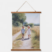 Broer en zus Liefde Hangend Wandkleed (Voorkant)