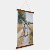 Broer en zus Liefde Hangend Wandkleed (Gebogen)