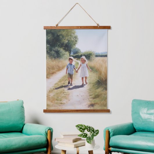 Broer en zus Liefde Hangend Wandkleed (Woonkamer)