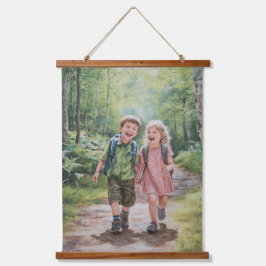 Broer en zus Liefde Hangend Wandkleed