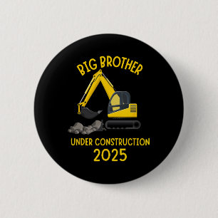 Broer en zus onthullen 2025 in aanbouw vrachtwagen ronde button 5,7 cm