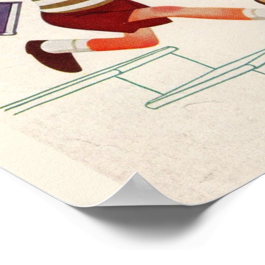 broer en zus op weg naar school poster (Hoek)