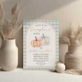 Broer en zus Pumpkin Patch Gingham Verjaardag Kaart