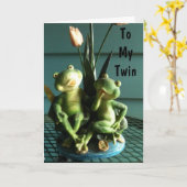 BROER EN ZUS TWEELINGVERJAARDAG KAART (Gele Bloem)