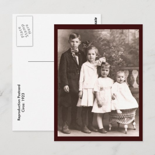 broer en zussen briefkaart (Voorkant / Achterkant)