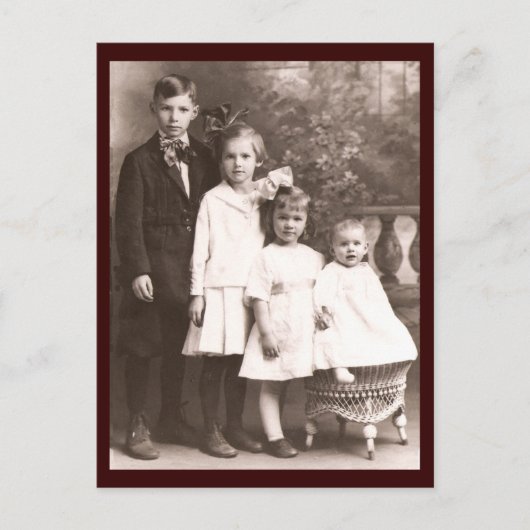  broer en zussen briefkaart (Voorkant)