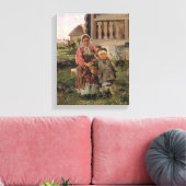 Broer en zuster, 1880 canvas afdruk (Insitu (Woonkamer))