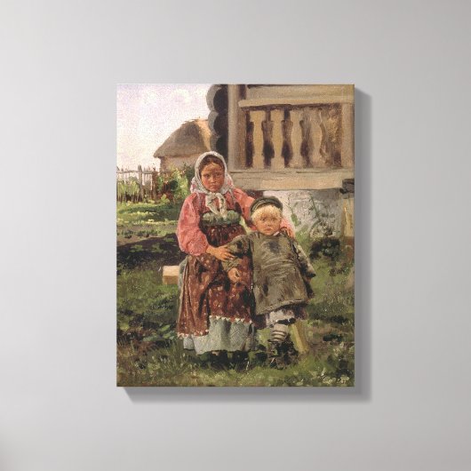 Broer en zuster, 1880 canvas afdruk (Voorkant)