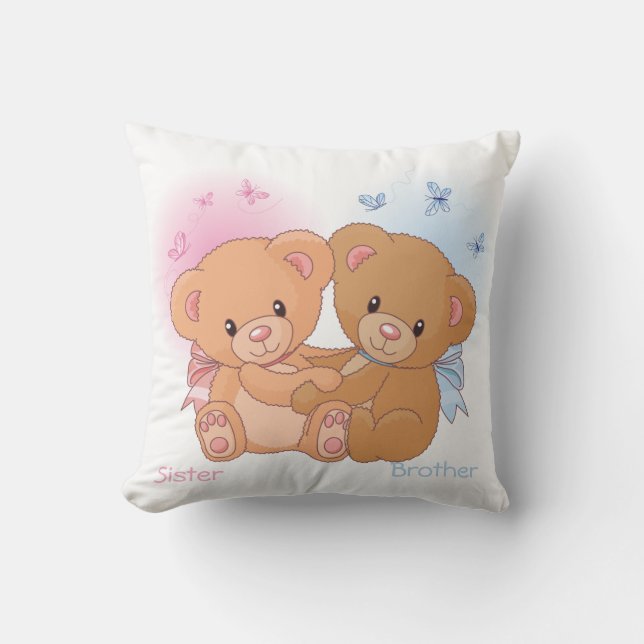 Broer en zuster American MoJo Pillow Kussen (Voorkant)