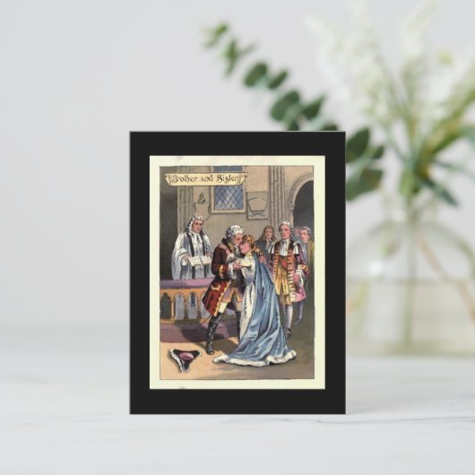Broer en zuster briefkaart (Staand voorkant)