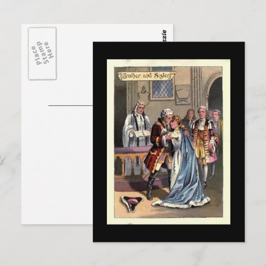 Broer en zuster briefkaart (Voorkant / Achterkant)