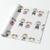 Broer en zuster cadeaupapier (Uitgerold)