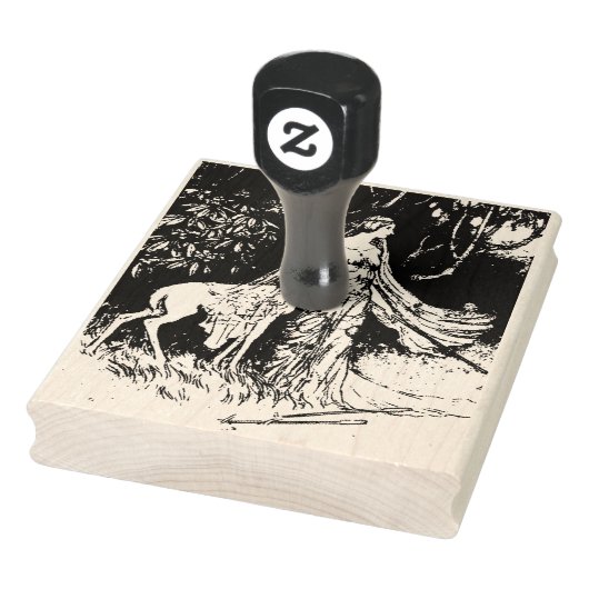 Broer en Zuster Grimm Sprookje fawn Rubberstempel (Stempel)