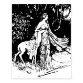 Broer en Zuster Grimm Sprookje fawn Rubberstempel (Afrduk)