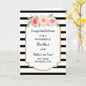 Broer en Zuster in de Wet Gefeliciteerd Kaart (Gele Bloem)